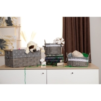 Корзина для хранения плетёная ручной работы Доляна, 41&times;30&times;20 см, цвет МИКС