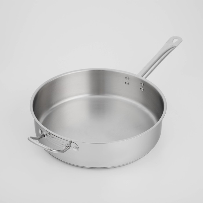 Сковорода из нержавеющей стали &laquo;Общепит&raquo;, d=32 см, h=8,5 см, корпус 0,6 мм, капсульное дно 3,5 мм, индукция