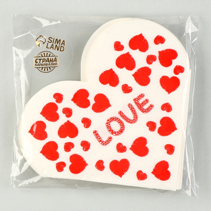 Салфетки бумажные «Любовь» 33х33 см, набор 20 шт. Салфетки бумажные «Любовь» 33х33 см, набор 20 шт.