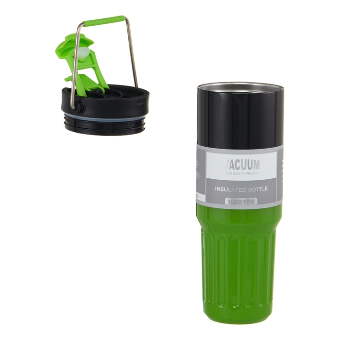 Термокружка, 1 л, с ручкой, сохраняет тепло 8 ч