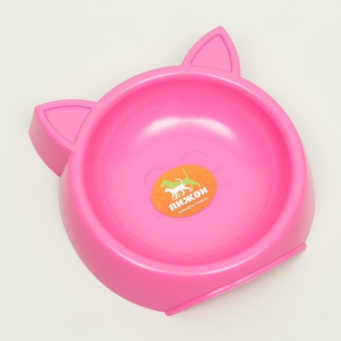 Миска «Кошачьи ушки» 200 мл, 15 х 3.7 см, розовая Миска «Кошачьи ушки» 200 мл, 15 х 3.7 см, розовая