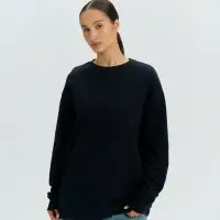 Свитшот оверсайз унисекс Omnifit, черный, размер XS/S