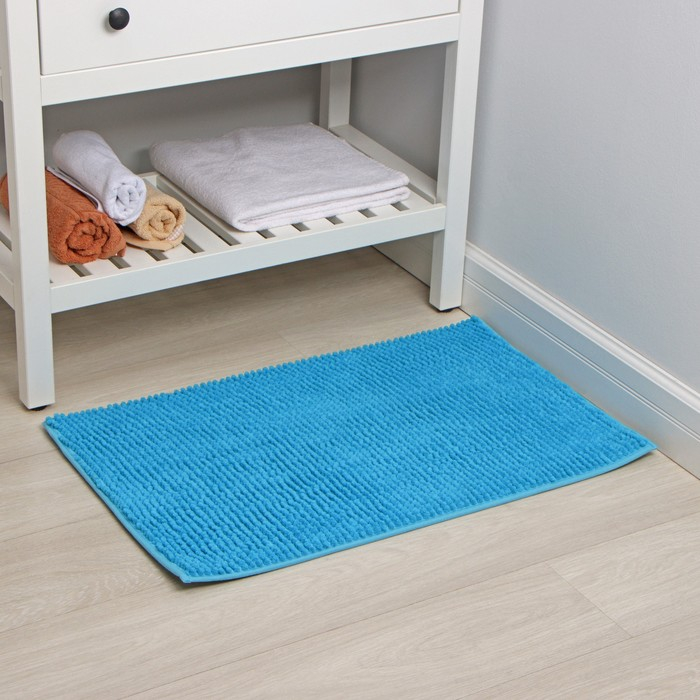 Коврик для дома Доляна «Букли», 50×80 см, цвет голубой Коврик для дома Доляна «Букли», 50×80 см, цвет голубой