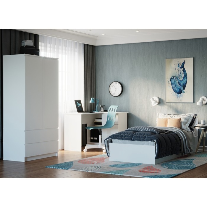 Кровать Мори 900х2000 белая Кровать Мори 900х2000 белая