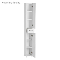 Пенал для ванной комнаты 24 с ящиком правый, 194 см х 24 см х 26,6 см