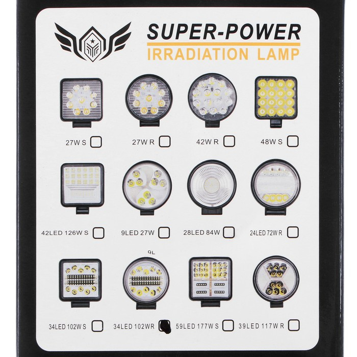 Противотуманная фара 34 LED, IP67, 102 Вт, 12 В, направленный свет Противотуманная фара 34 LED, IP67, 102 Вт, 12 В, направленный свет