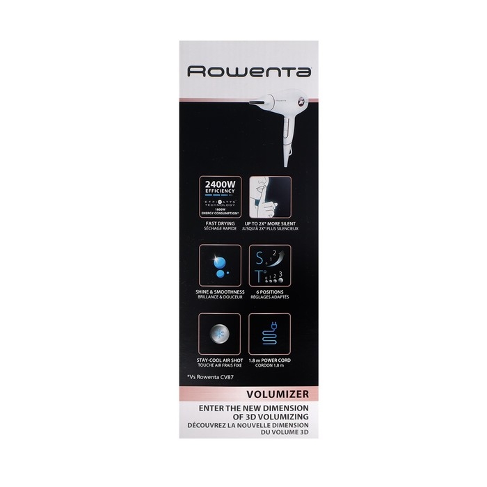 Фен Rowenta CV6135F0, 2400 Вт, 2 скорости, 3 температурных режима, белый Фен Rowenta CV6135F0, 2400 Вт, 2 скорости, 3 температурных режима, белый