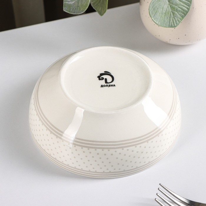 Салатник Доляна &laquo;Уютные коты&raquo;, 600 мл, d=15,5 см, цвет белый