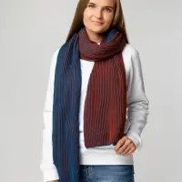 Шарф Nobilis, бирюзовый с терракотовым Шарф Nobilis, бирюзовый с терракотовым