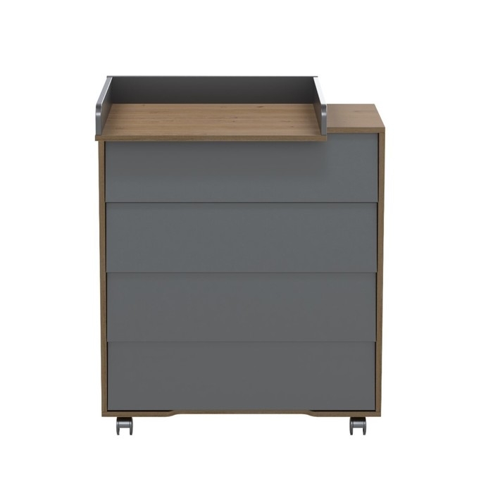 Комод пеленальный детский ИНКАНТО Cambridge 800/4, 83х45х94 см., 4 ящика, цвет дуб/графит