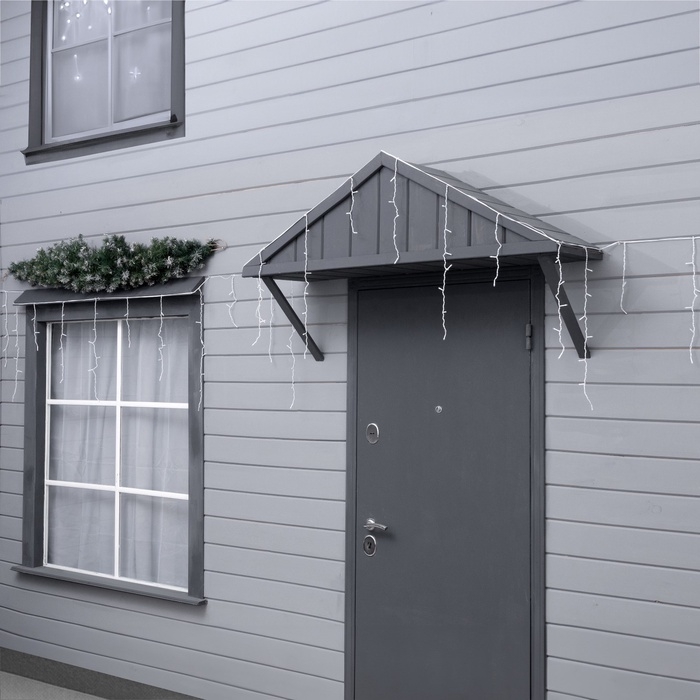 Гирлянда «Бахрома» 6 × 0.7 м, IP44, УМС, белая нить, 120 LED, свечение тёплое белое, мерцание, 220 В Гирлянда «Бахрома» 6 × 0.7 м, IP44, УМС, белая нить, 120 LED, свечение тёплое белое, мерцание, 220 В