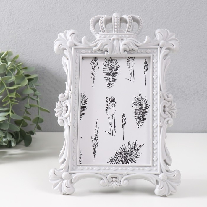 Фоторамка пластик 10х15 см Фоторамка пластик 10х15 см "Коронация" белая 24х16 см