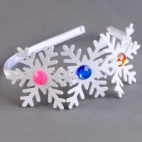 Новый год! Карнавальный ободок &laquo;Снежинки&raquo; со стразами