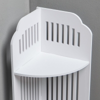 Пенал для ванной комнаты, напольный, открытый, угловой 80 х 20 х 30, пластик