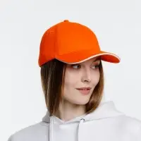 Бейсболка Spiker, оранжевая с белым