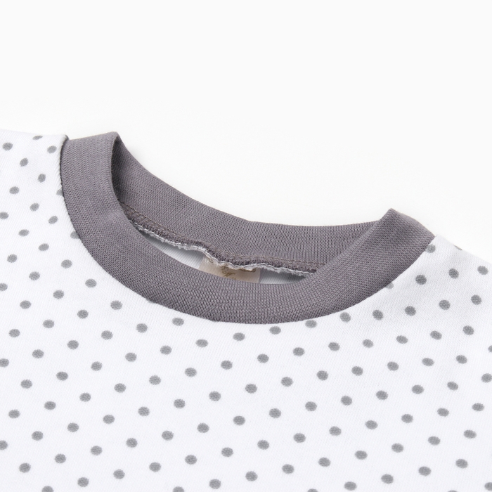 Лонгслив с длинным рукавом цвет серый горох, рост 68