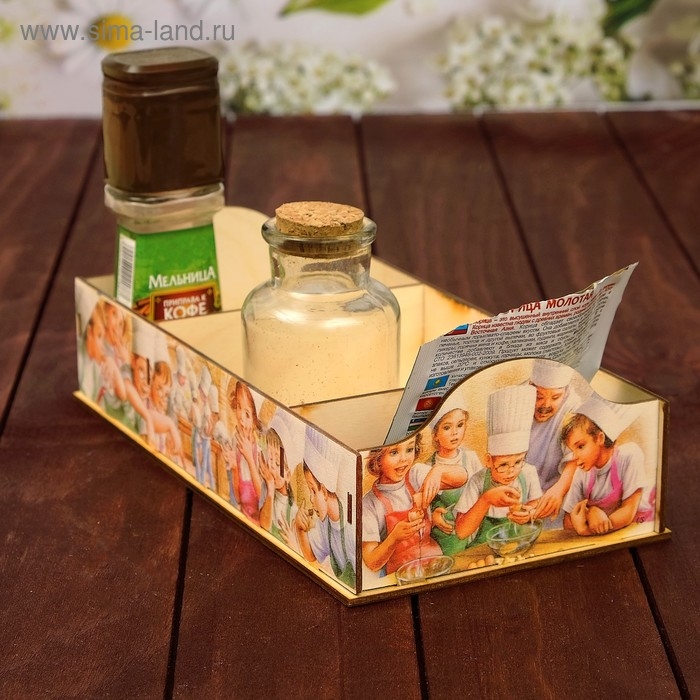 Коробочка под специи Коробочка под специи "Поварята", 25х13х7,5см