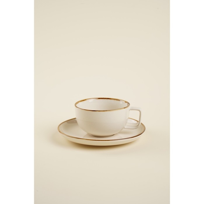 Чайная пара SL Home Чайная пара SL Home "Леггеро", чашка 300 мл, цвет бежевый