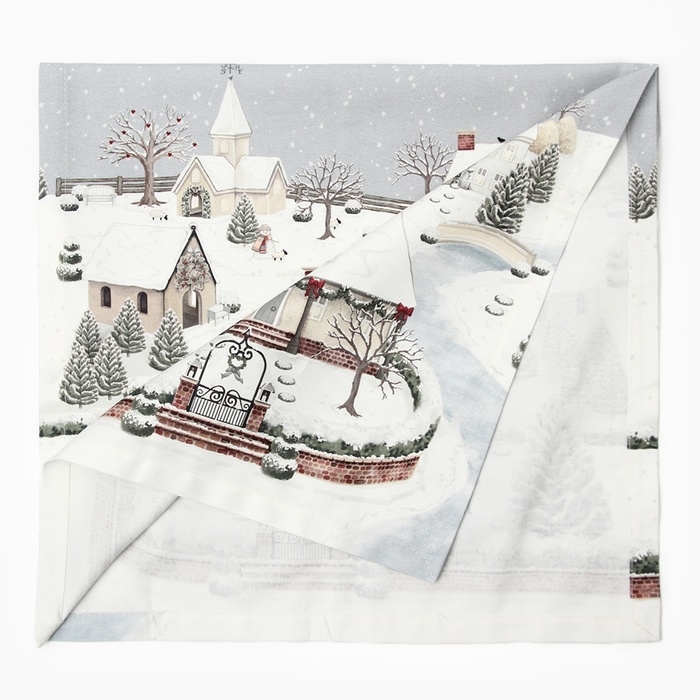 Дорожка Этель "Зимняя деревня" 40х149 см, 100% хл, саржа 190 г/м2