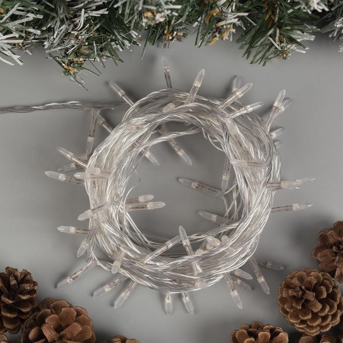 Гирлянда «Нить» 10 м с насадками «Игла», IP20, прозрачная нить, 100 LED, свечение жёлтое, 8 режимов, 220 В Гирлянда «Нить» 10 м с насадками «Игла», IP20, прозрачная нить, 100 LED, свечение жёлтое, 8 режимов, 220 В