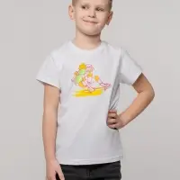 Футболка детская Skateboard, белая, 6 лет