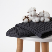 Полотенце вафельное банное Этель "Boho" 45*90 см, цв. темно-серый, 100% хл Полотенце вафельное банное Этель "Boho" 45*90 см, цв. темно-серый, 100% хл