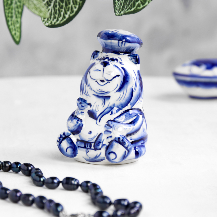 Сувенир &laquo;Кот повар&raquo;, 5 см, гжель