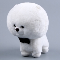 Мягкая игрушка &laquo;Собака&raquo; с бабочкой, 22 см, цвет белый