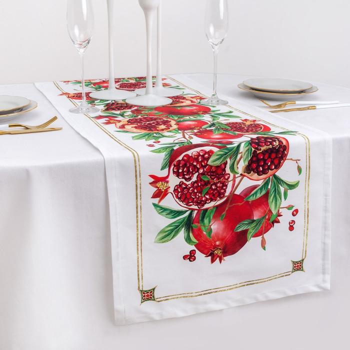 Дорожка на стол &laquo;Гранаты&raquo; 40*146 см