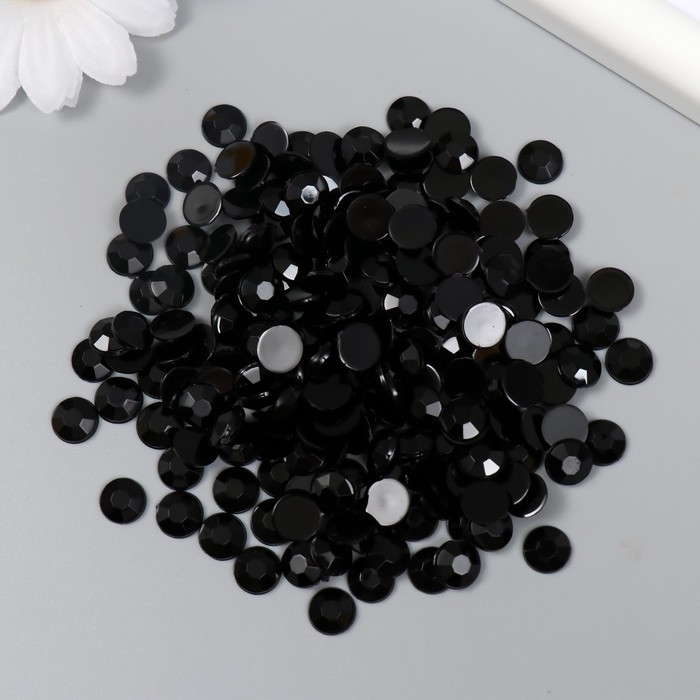 Декор для творчества пластик "Стразы. Полночь" набор 300 шт d=0,8 см