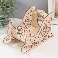 Шкатулка "Сани. Дед Мороз" 22х11,5х13,5 см (набор 5 деталей) Шкатулка "Сани. Дед Мороз" 22х11,5х13,5 см (набор 5 деталей)