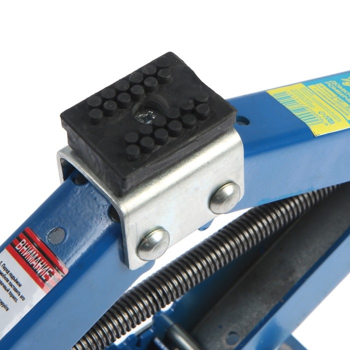 Домкрат ромбический ТУНДРА, с резиновой опорой, высота подъема 100 - 365 мм, 1.8 тонны