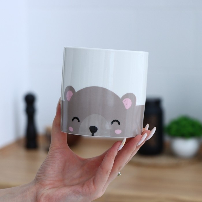 Кашпо для цветов, &laquo;Медведь&raquo;, 10 х 10 см