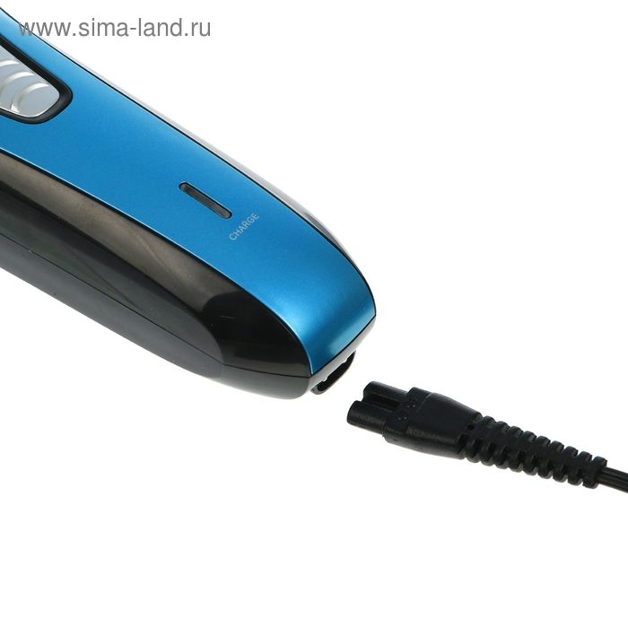 Машинка для стрижки Galaxy GL 4156, АКБ, 2 насадки, 5 режимов, синяя Машинка для стрижки Galaxy GL 4156, АКБ, 2 насадки, 5 режимов, синяя