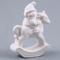 Новый год! Фигурка под роспись &laquo;Снеговичок верхом&raquo;, с кистью