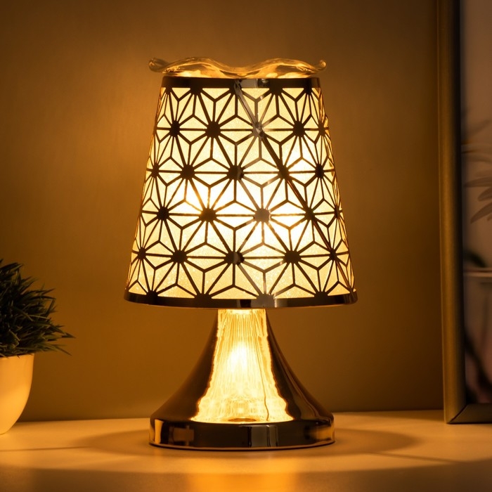 Аромасветильник "Мирбис" G9 сенсорный золото 14х14х24см RISALUX