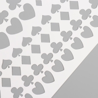 Трафарет пластиковый "Карточные масти", 16х24 см