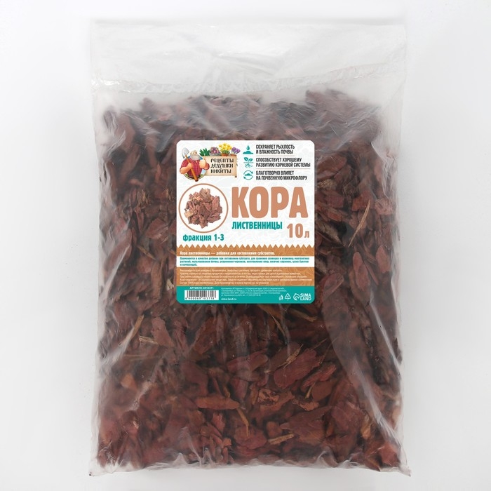 Кора лиственницы Кора лиственницы "Рецепты Дедушки Никиты", фракция 1-3, 10 л