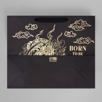 Пакет подарочный крафтовый с пластиковым окном, упаковка, &laquo;Burn to be wild&raquo;, 31 х 26 х 11 см