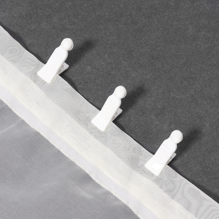 Зажим для штор, 35 × 20 × 10 мм, 10 шт, цвет белый Зажим для штор, 35 × 20 × 10 мм, 10 шт, цвет белый