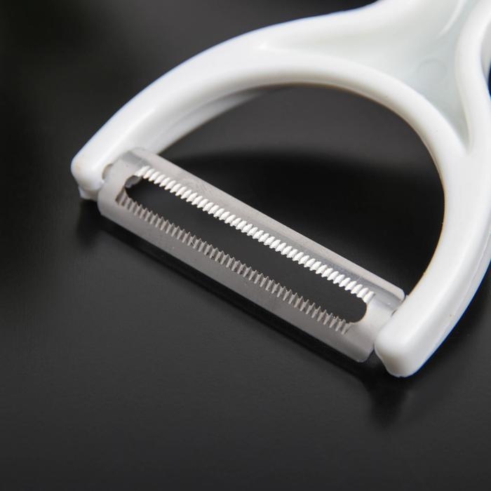 Овощечистка Доляна &laquo;Розы&raquo;, 13 см, цвет белый