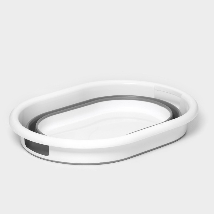 Таз складной Доляна, 24 л, 54×39,5×23 см, цвет серый Таз складной Доляна, 24 л, 54×39,5×23 см, цвет серый