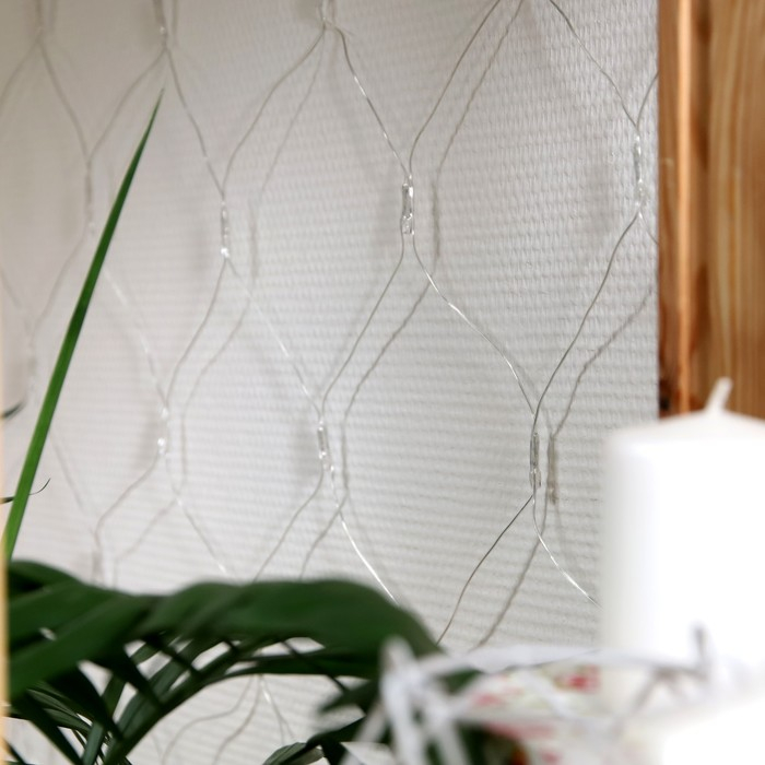 Гирлянда &laquo;Сеть&raquo; 1.6 &times; 1.6 м, IP20, прозрачная нить, 144 LED, свечение мульти, 8 режимов, 220 В