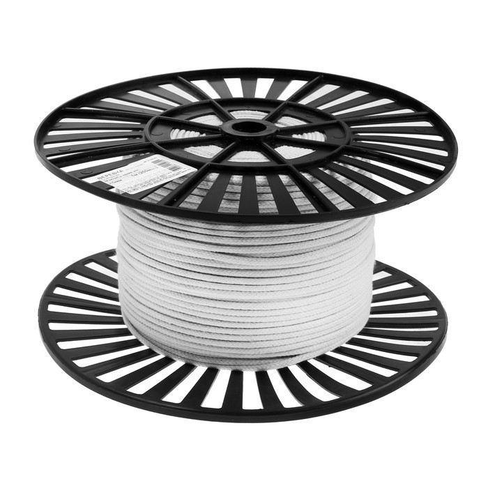 Веревка хлопковая плетеная 5.0 мм, 250 м, без покрытия Веревка хлопковая плетеная 5.0 мм, 250 м, без покрытия