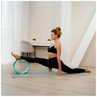 Йога-колесо Sangh «Лотос», 33×13 см, цвет мятный/чёрный Йога-колесо Sangh «Лотос», 33×13 см, цвет мятный/чёрный