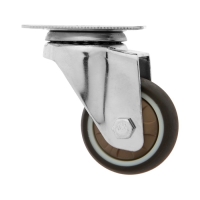 Колесо мебельное CAPPIO d=50,на площадке, поворотное, мягкий ход, покрытие TPR Колесо мебельное CAPPIO d=50,на площадке, поворотное, мягкий ход, покрытие TPR