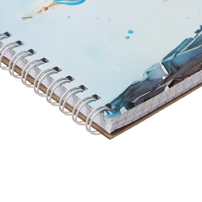 Блокнот А4, 80 листов в клетку на гребне Блокнот А4, 80 листов в клетку на гребне "Россия", обложка мелованный картон, твёрдая подложка, МИКС