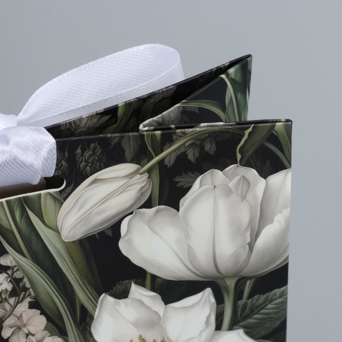 Пакет подарочный с лентой, упаковка, &laquo;Люблю тебя очень&raquo;, 13 х 23 х 7 см