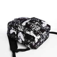 Рюкзак школьный на молнии, цвет чёрный