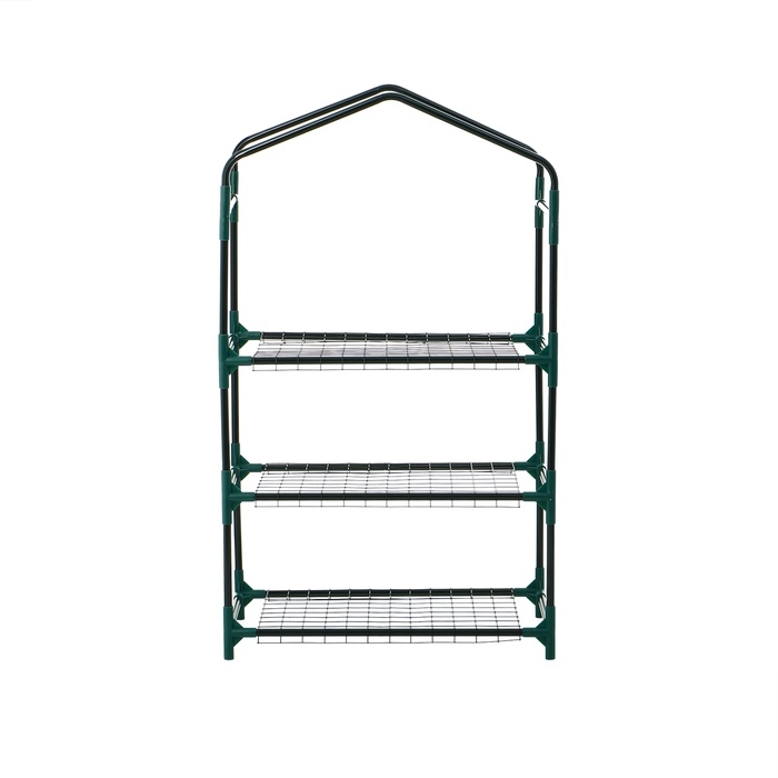 Парник-стеллаж, 3 полки, 110 &times; 40 &times; 65 см, металлический каркас d = 16 мм, чехол плёнка 80 мкм, Greengo
